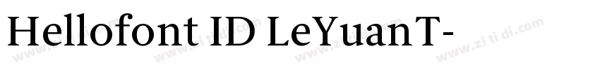 Hellofont ID LeYuanT字体转换